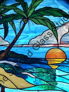 Beach Scene Stained Glass Window Tampa Florida