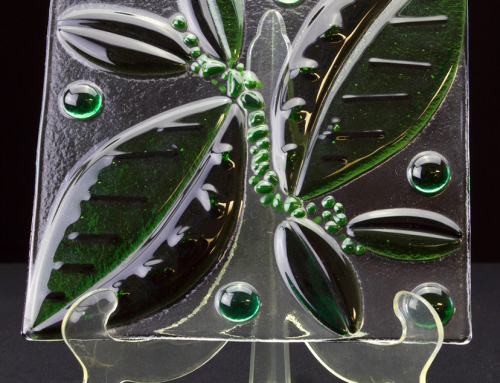 Fused Glass Leaf Plate Tile Tampa Florida