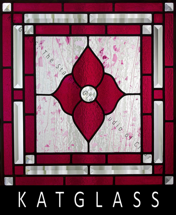Cranberry-Flower-Stained-Glass-Panel-water