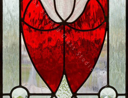 Heart of Love Stained Glass Panel Silent Auction