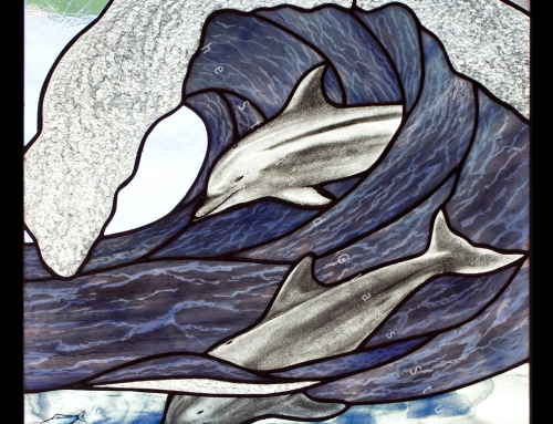 The Wave Stained Glass Window Panel